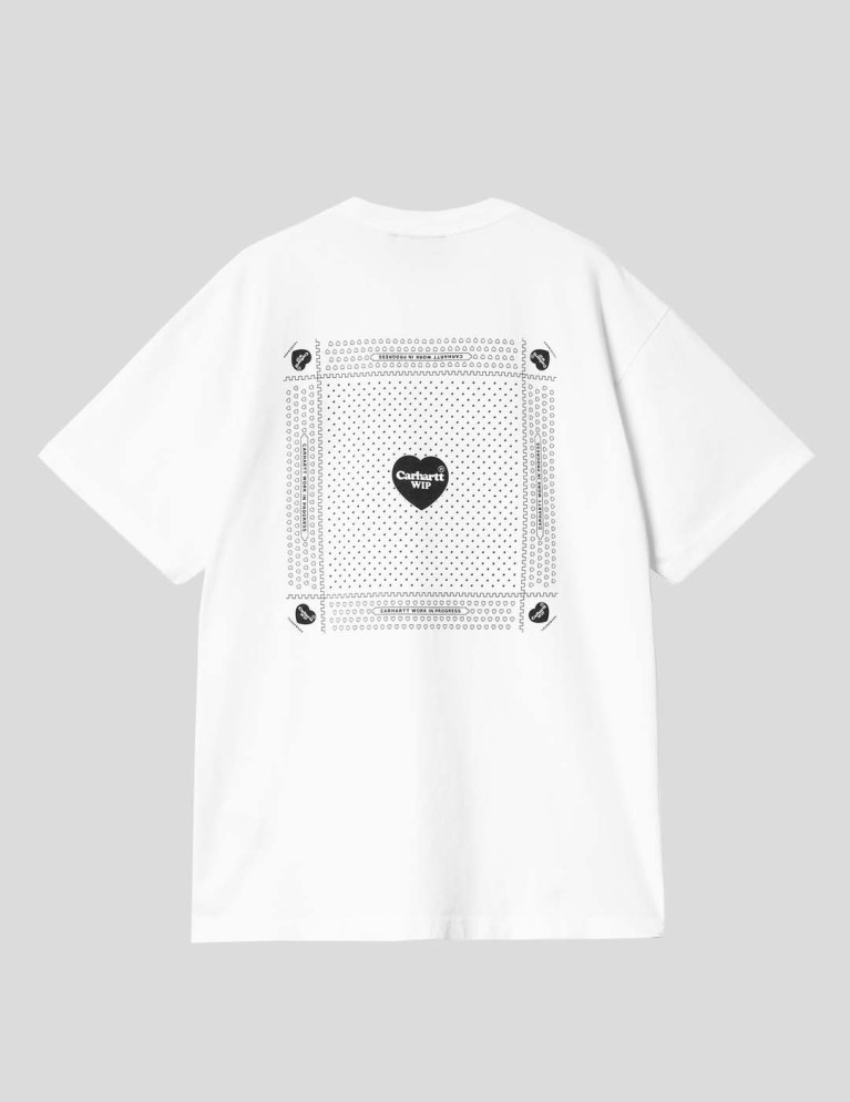 T-shirt CARHARTT WIP heart bandana tee white/black